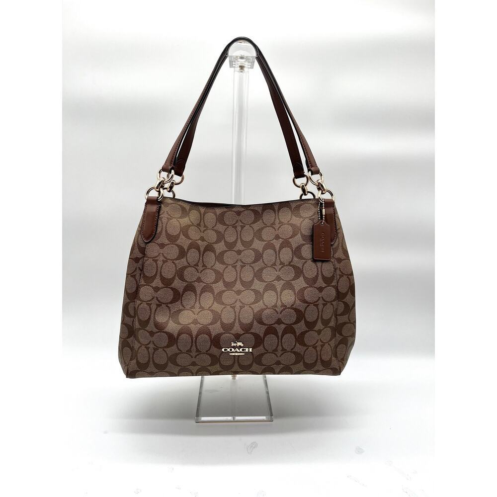 Coach NWOT Hallie Shoulder Bag, Signature Canvas